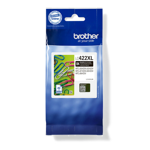 Brother LC-422XLBK ink cartridge 1 pc(s) Original High (XL) Yield Black Brother LC-422XLBK ink cartridge 1 pc(s) Original High (XL) Yield Black